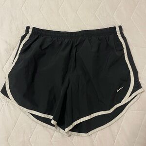 Nike Women's Black and White Athletic Shorts